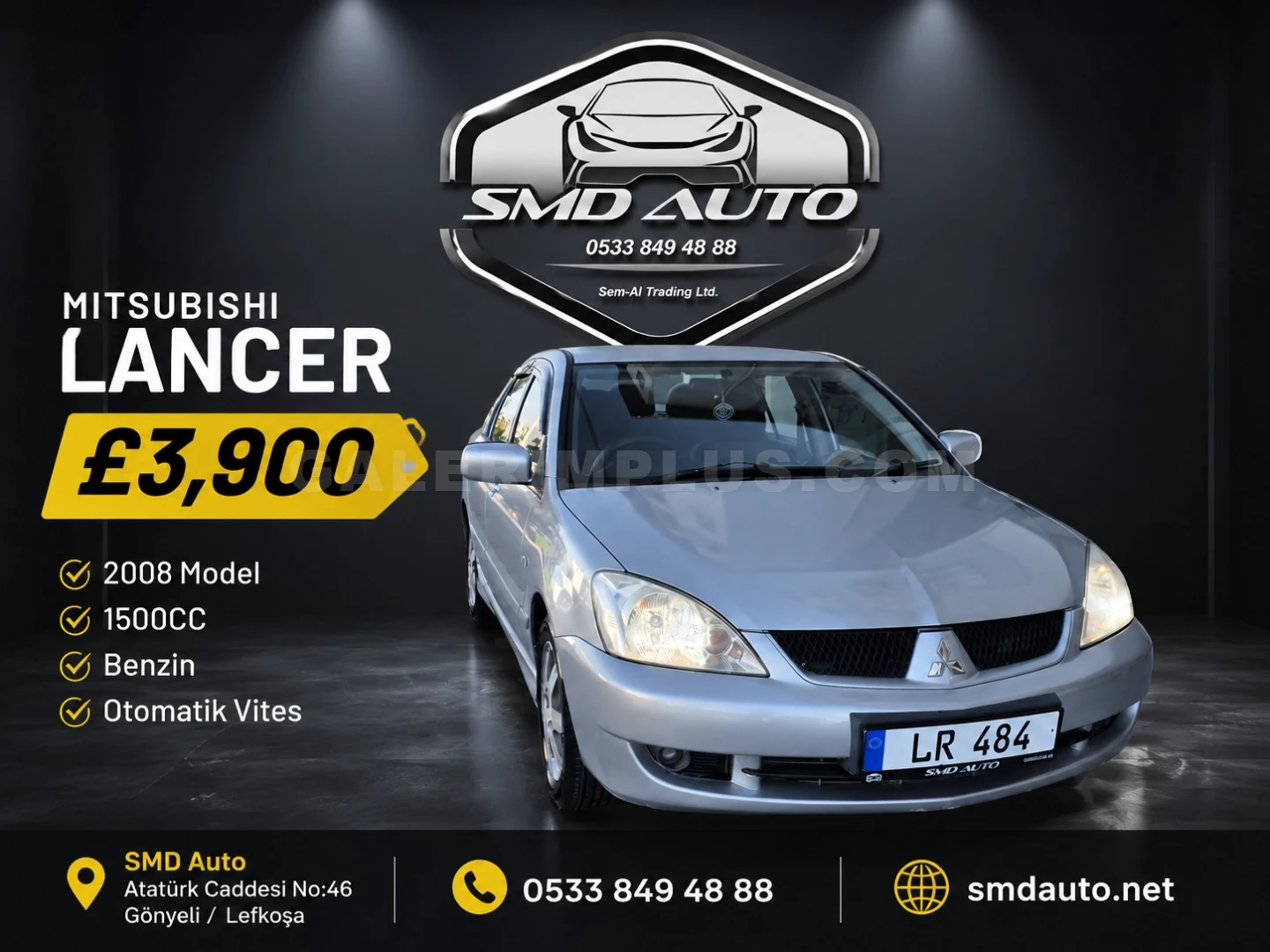 2008 Mitsubishi Lancer 1.6 Benzin Otomatik Lefkoşa İlan görseli - GalerimPlus